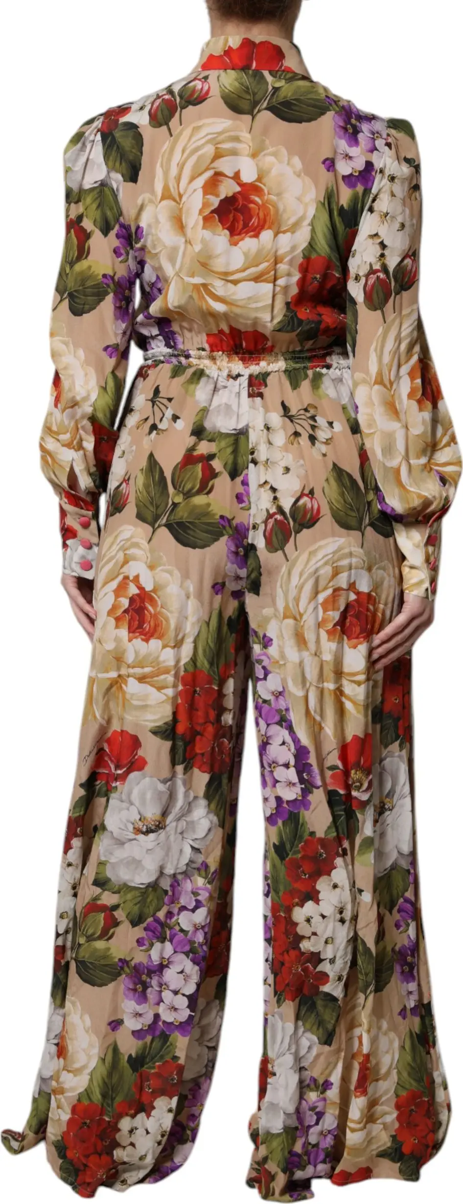 Ko'p rangli gulli keng oyoqli kombinezon-ko'ylak Dolce & Gabbana