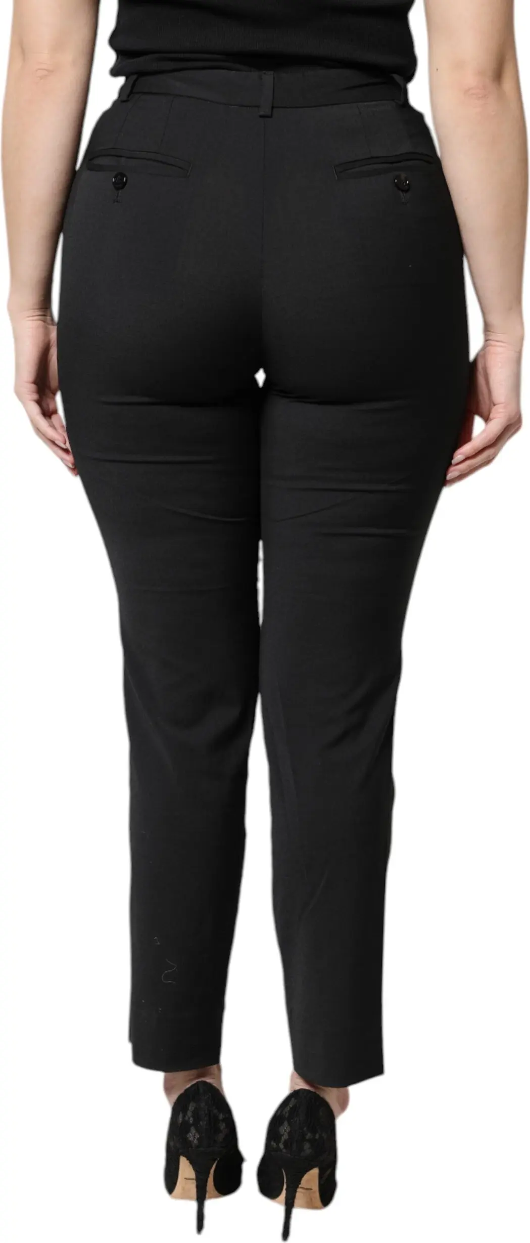 Dolce & Gabbana Shimoliy Shimlar Qora Poliester Baland Bel Shimlar