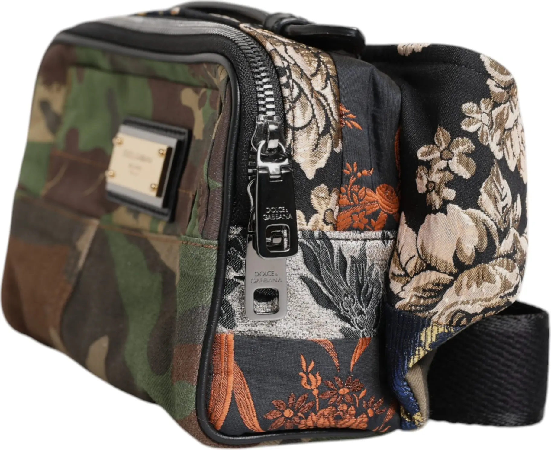 Сумка-пояс Fanny Pack Dolce & Gabbana Мультиколор Камуфляжная Пэчворк Лого
