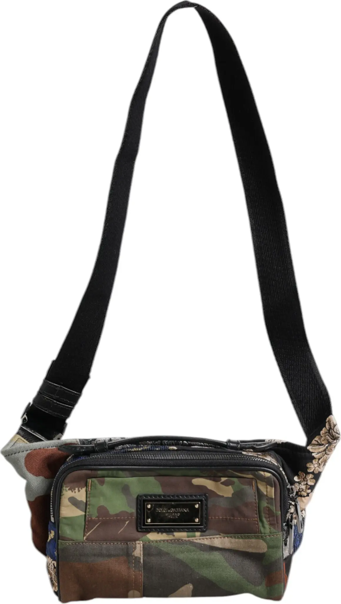 Сумка-пояс Fanny Pack Dolce & Gabbana Мультиколор Камуфляжная Пэчворк Лого