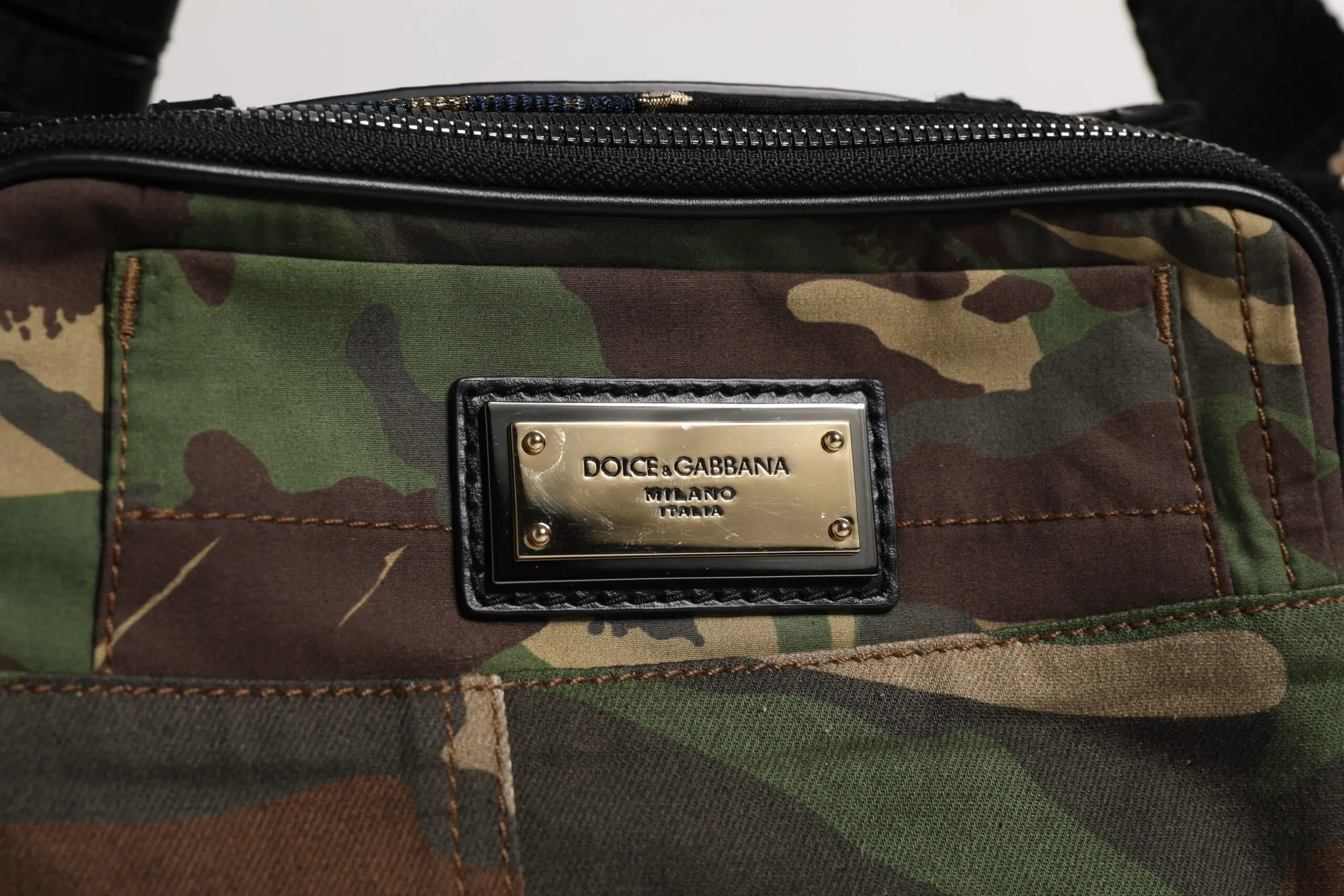 Сумка-пояс Fanny Pack Dolce & Gabbana Мультиколор Камуфляжная Пэчворк Лого