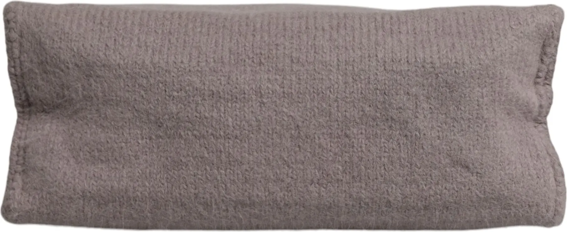 Shoulder Tote Bag Dolce & Gabbana Grey Alpaca Wool Logo Plaque