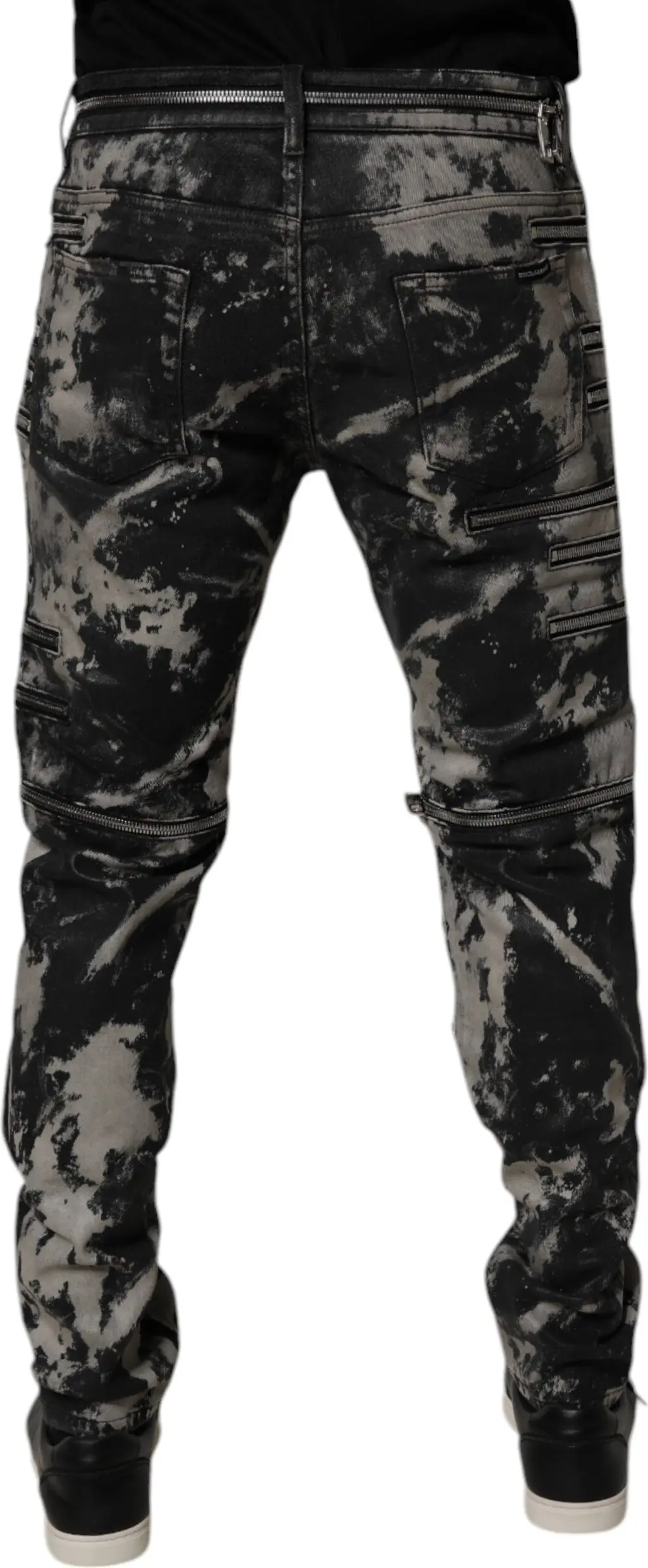 Denim Jeans Dolce & Gabbana Black Tie Dye Cotton Skinny Zip Jeans