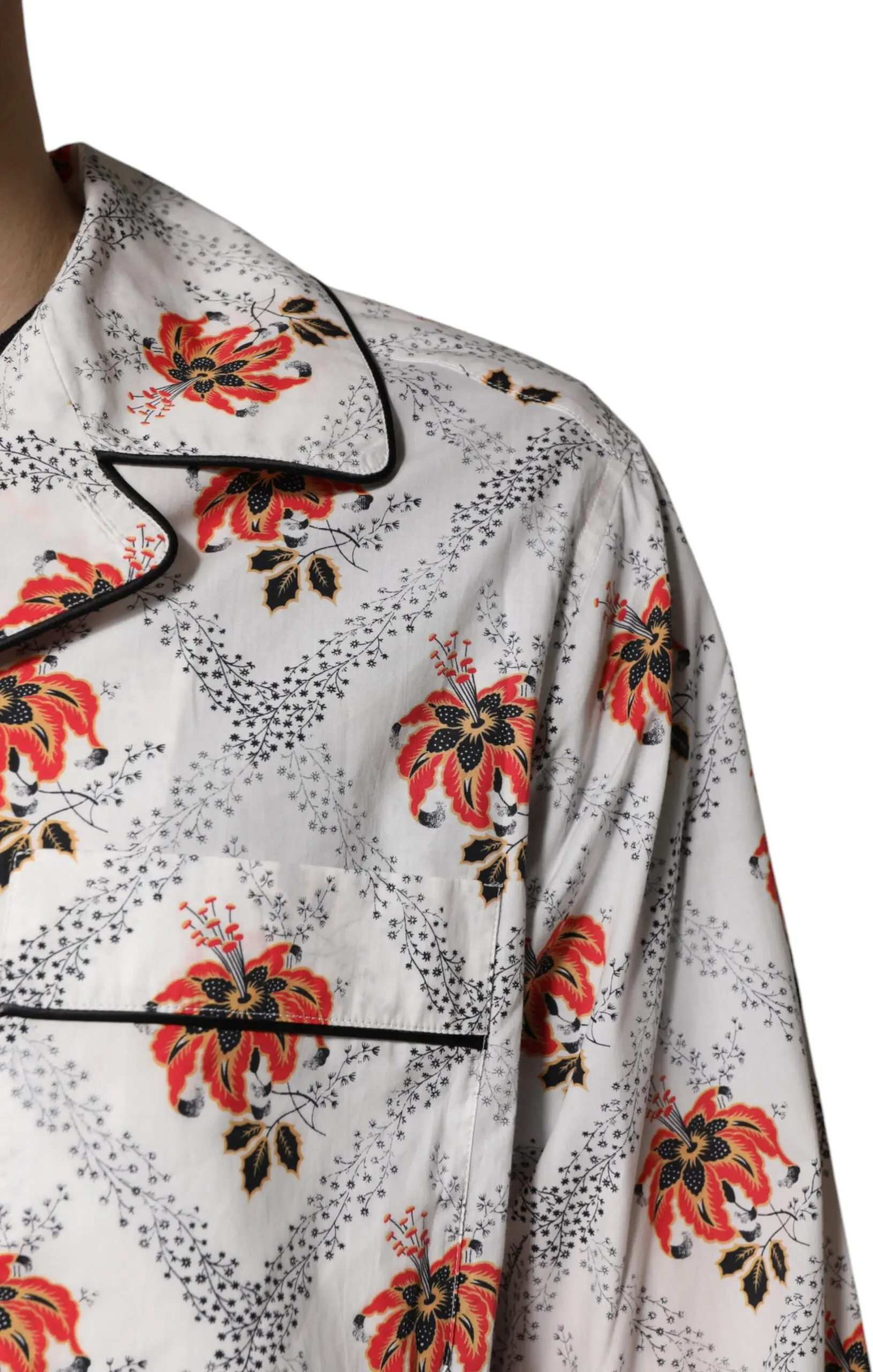 Dolce & Gabbana Multicolor Floral Print Cotton Pajama Set
