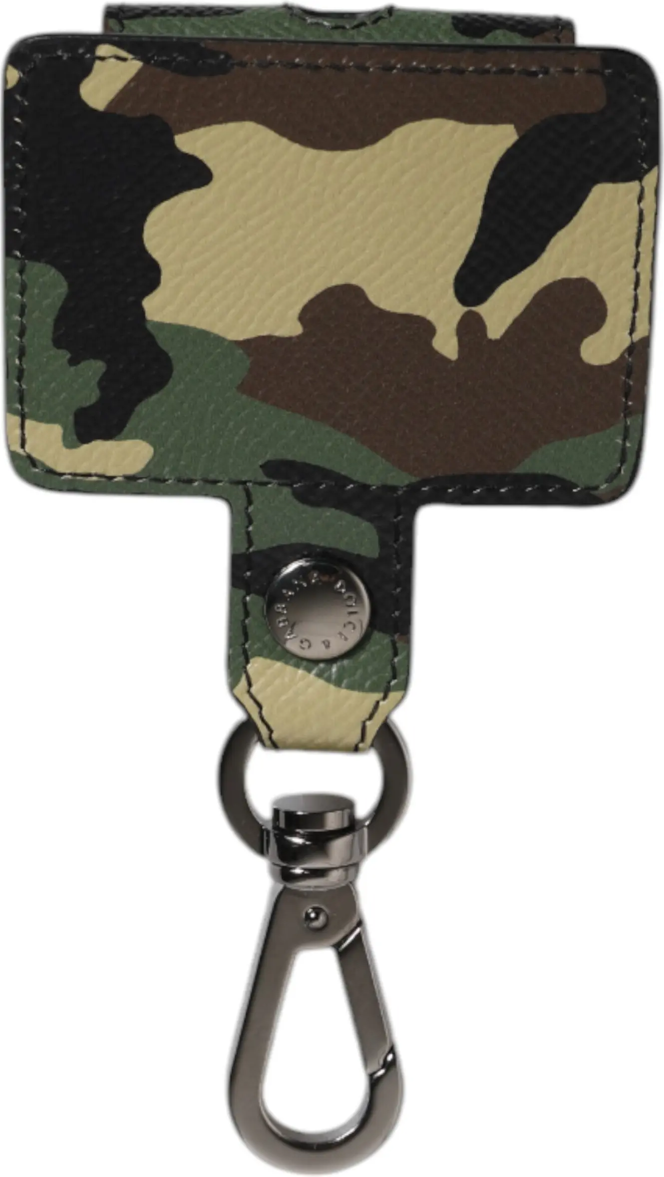 Case Dolce & Gabbana Multicolor Camouflage Leather Airpods Case