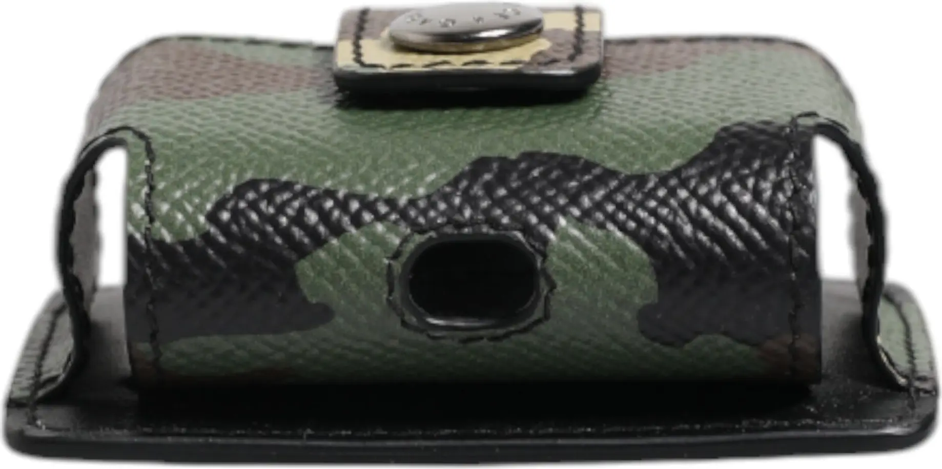 Case Dolce & Gabbana Multicolor Camouflage Leather Airpods Case