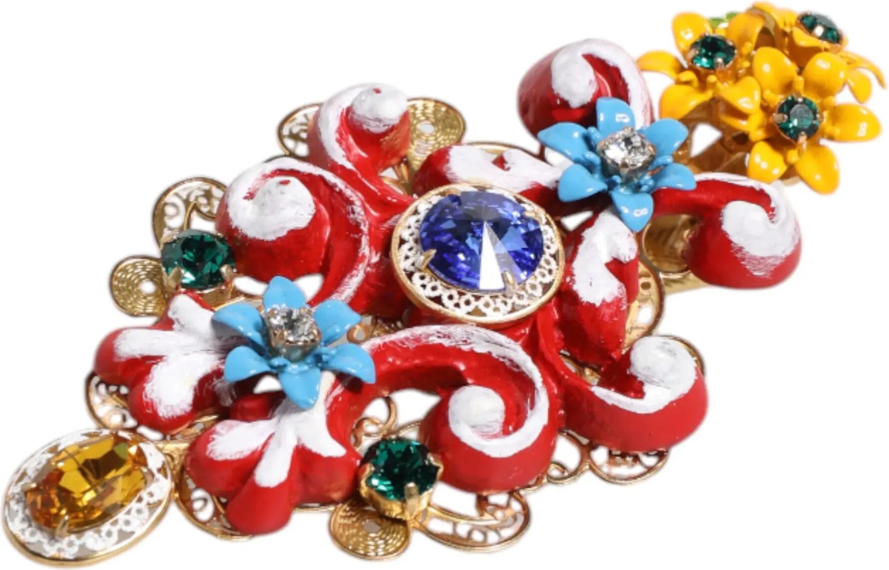 Soch uchun "Dolce & Gabbana" Multicolor Spring CARRETTO Oltin Bronza Kristalli