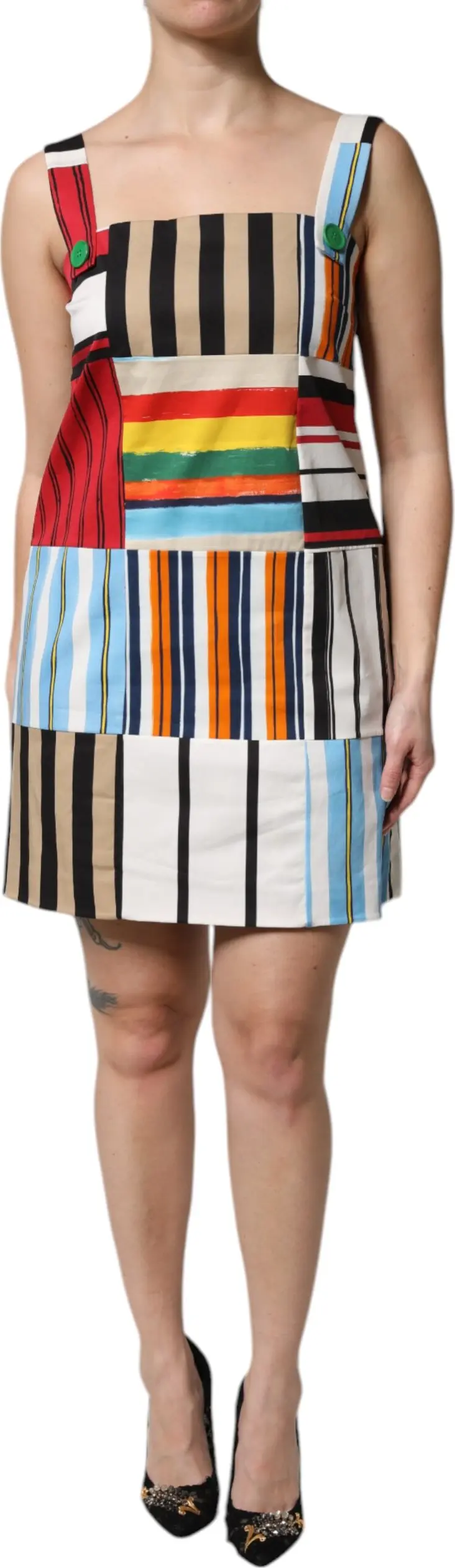 Ko'ylak Multicolor PaxtaChiziqli Yengsiz