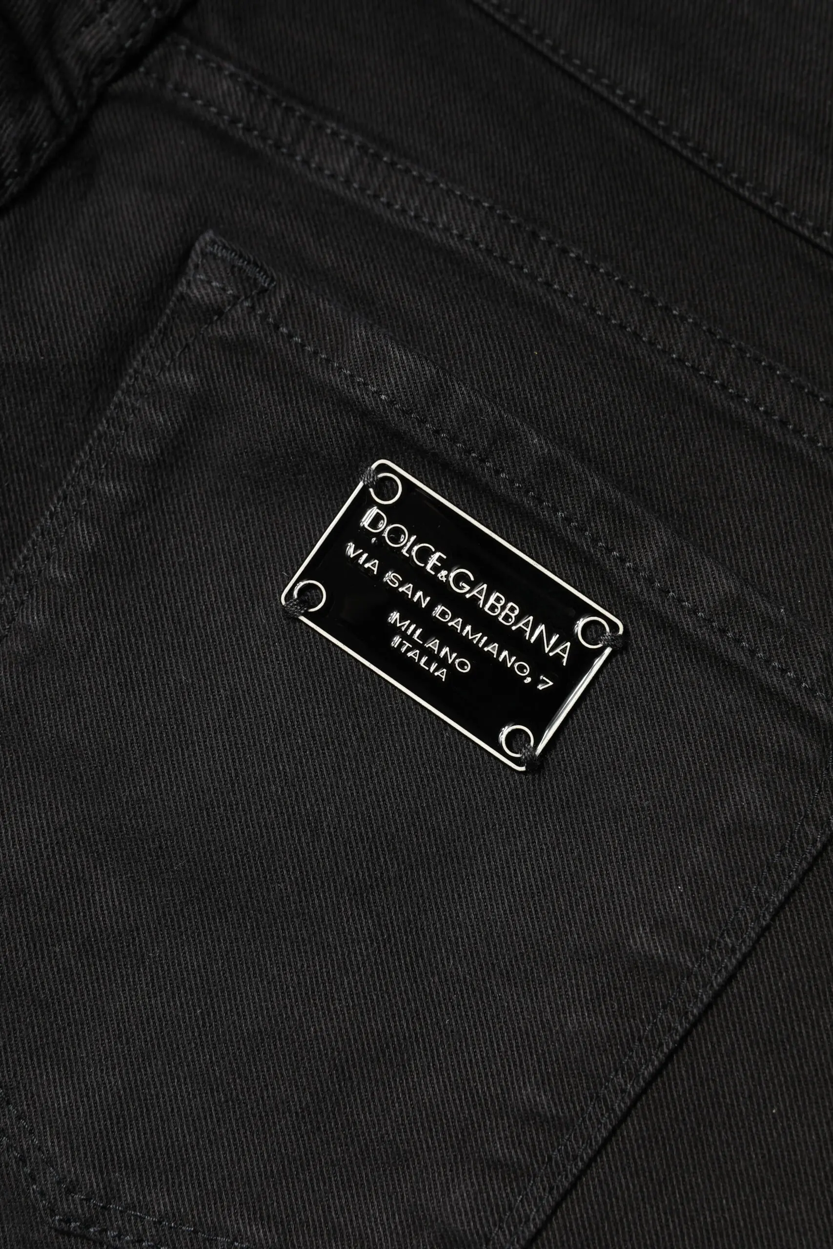 Dolce & Gabbana Qora Paxta O'rta Bel Skinny JinsShimlar