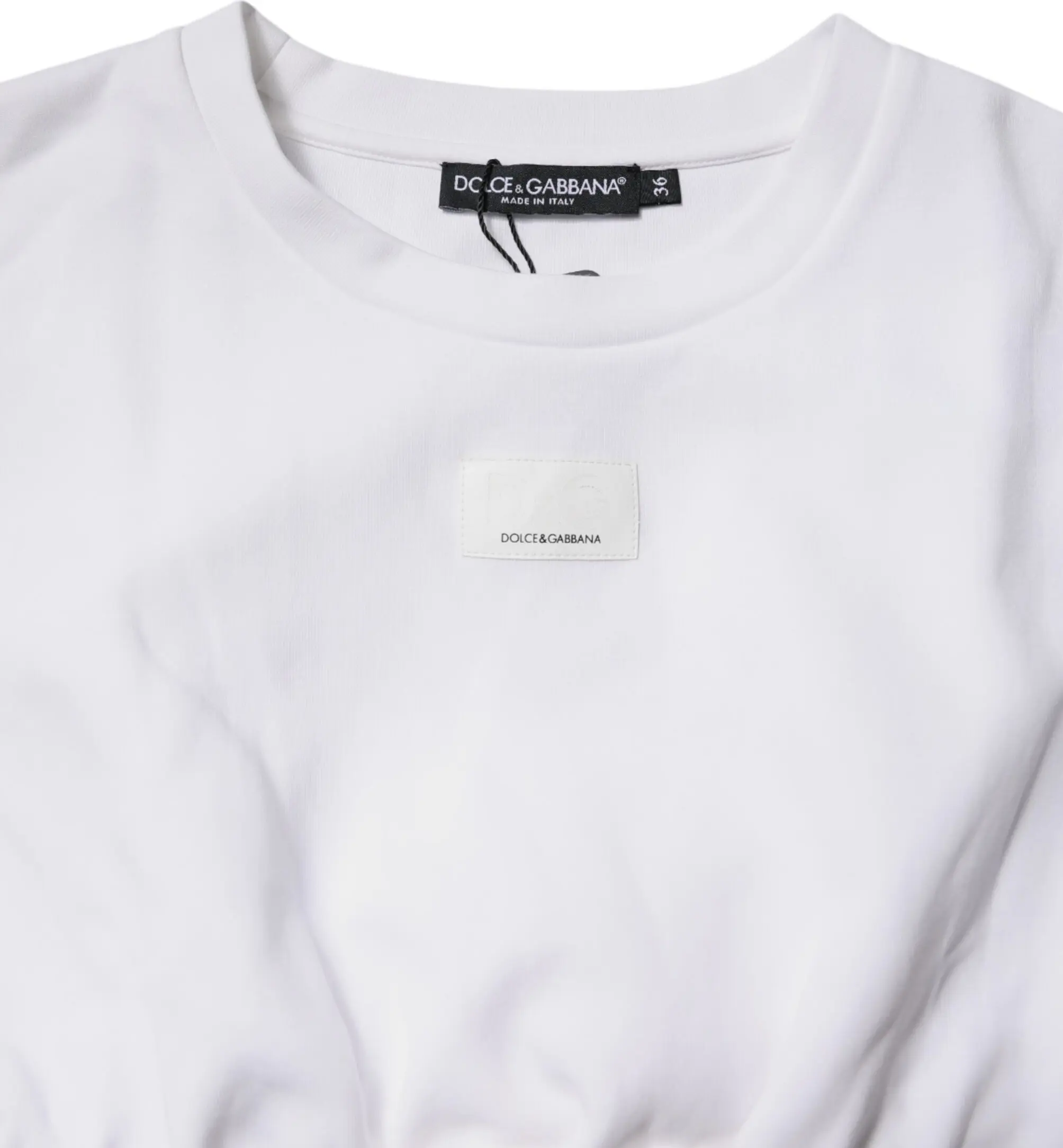 White Cotton Blend 3/4 Sleeves Blouse Top Dolce & Gabbana
