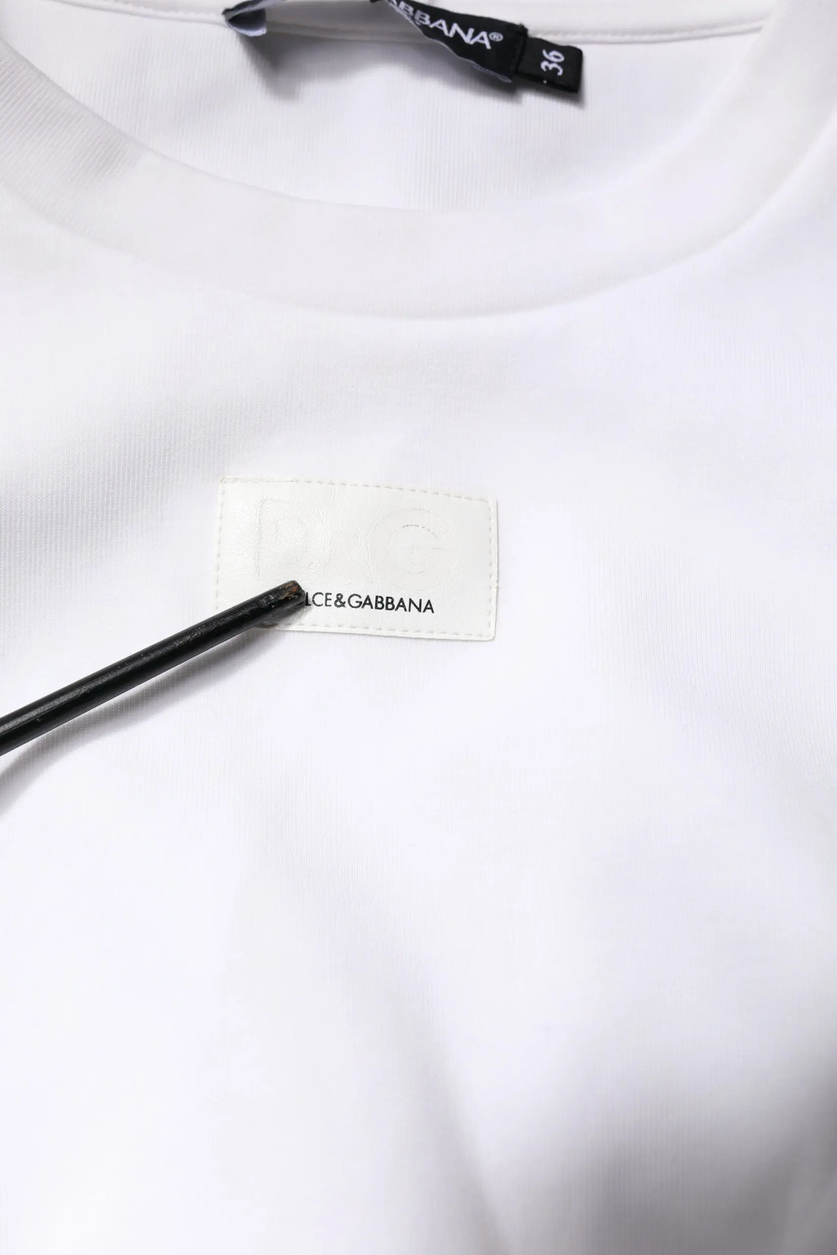 White Cotton Blend 3/4 Sleeves Blouse Top Dolce & Gabbana