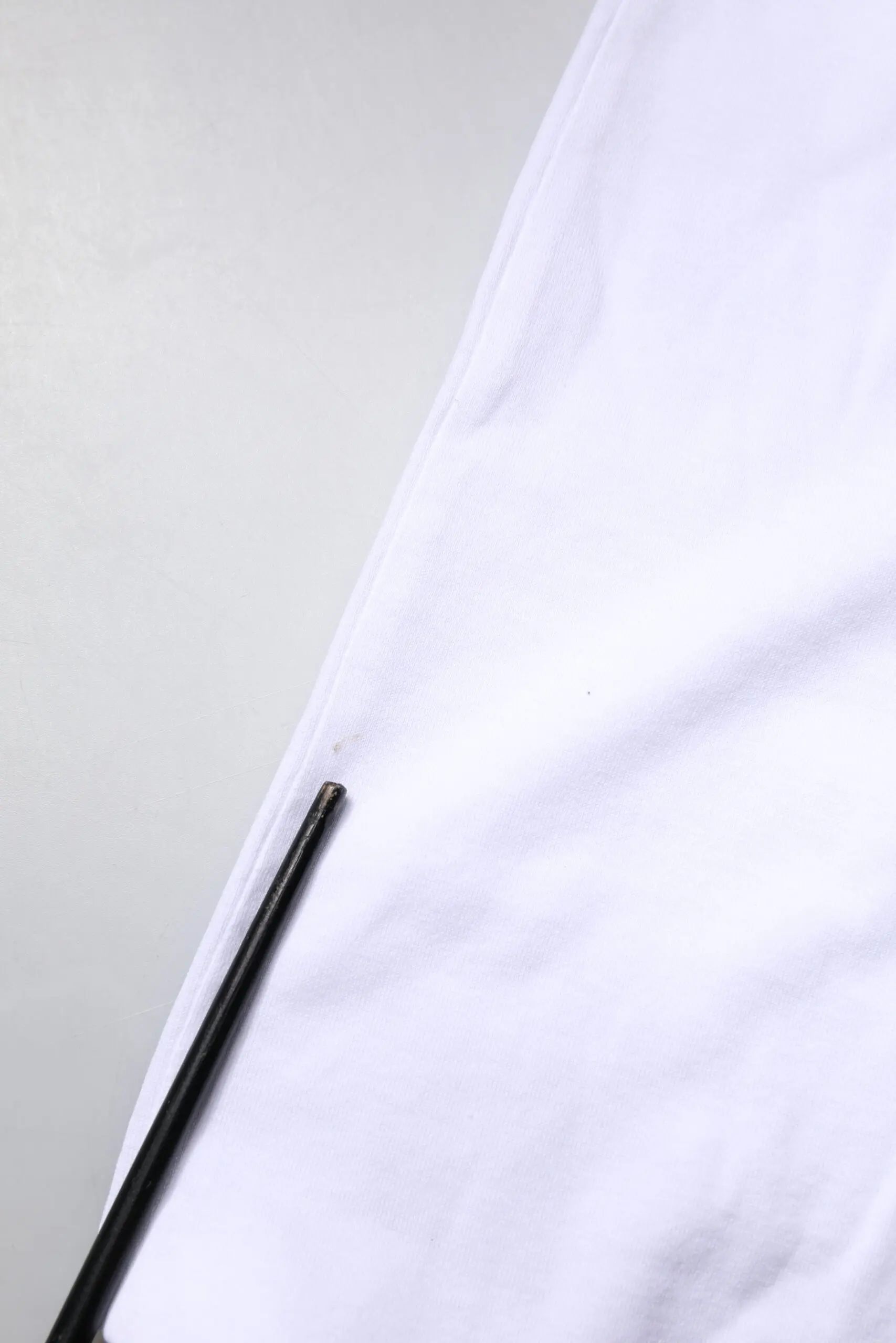 T-shirt Dolce & Gabbana White Cotton Silk Blend Ascot Collar T-shirt