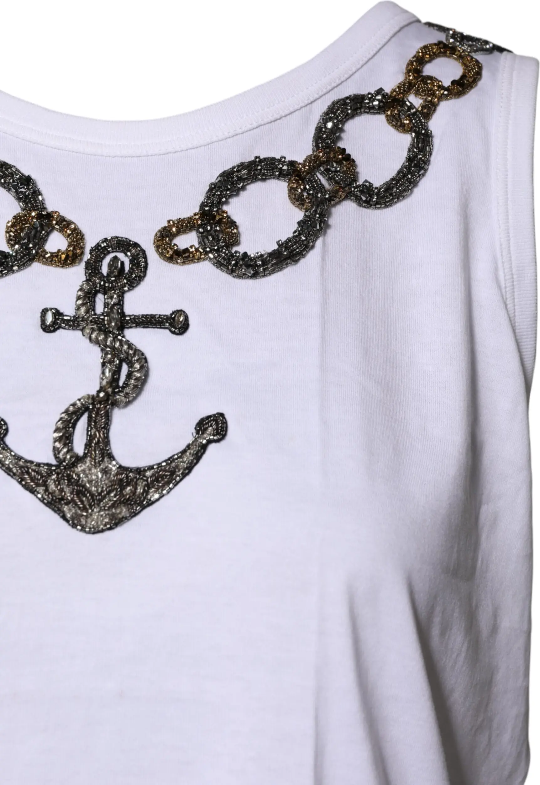 White Cotton Tank Top - Dolce & Gabbana