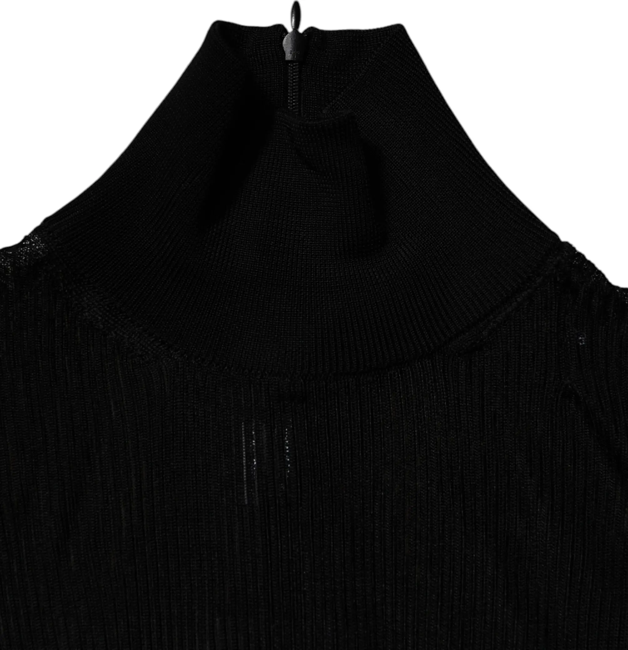 Dolce & Gabbana Qora Triko Uzun Yengli Kiyim Tumanga
