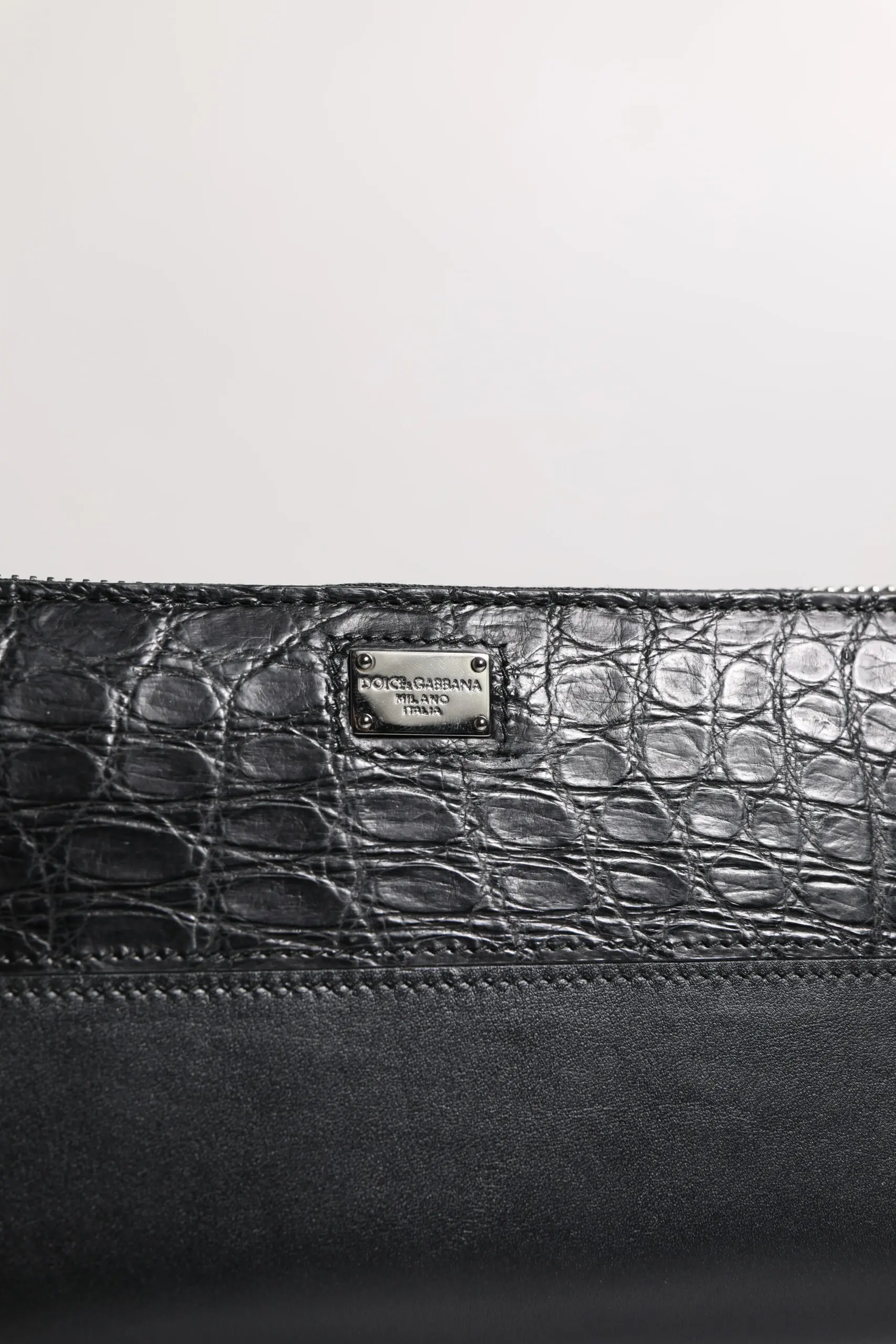 Sumka Dolce & Gabbana Qora charm Logotipli Zip Around Continental