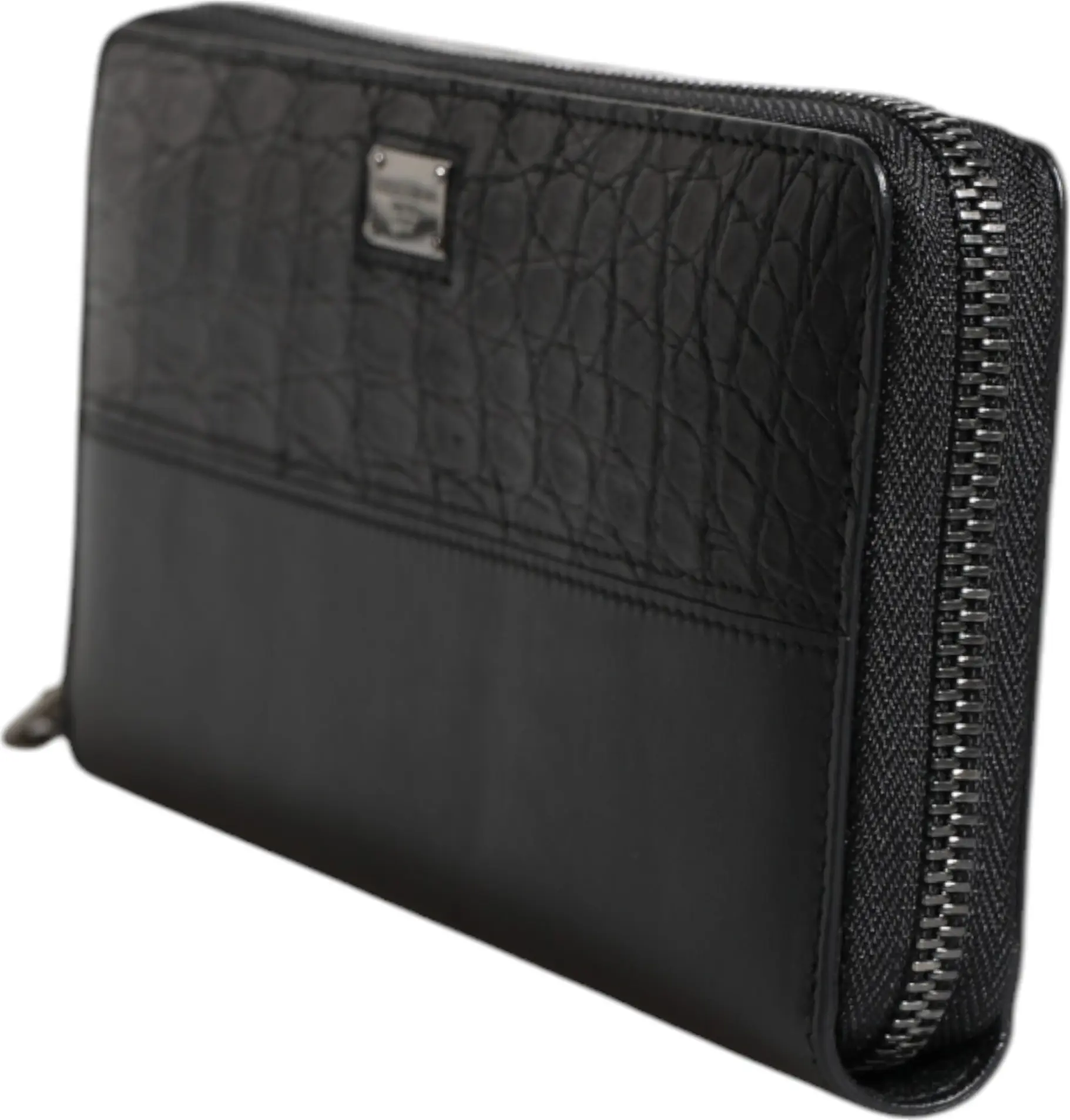 Sumka Dolce & Gabbana Qora charm Logotipli Zip Around Continental