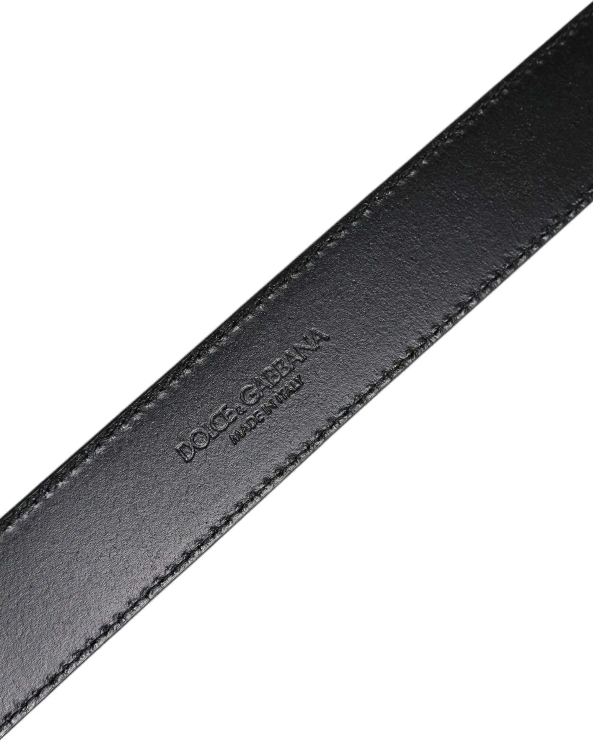 Belt Dolce & Gabbana Silver Leather Classic Metal Logo Buckle