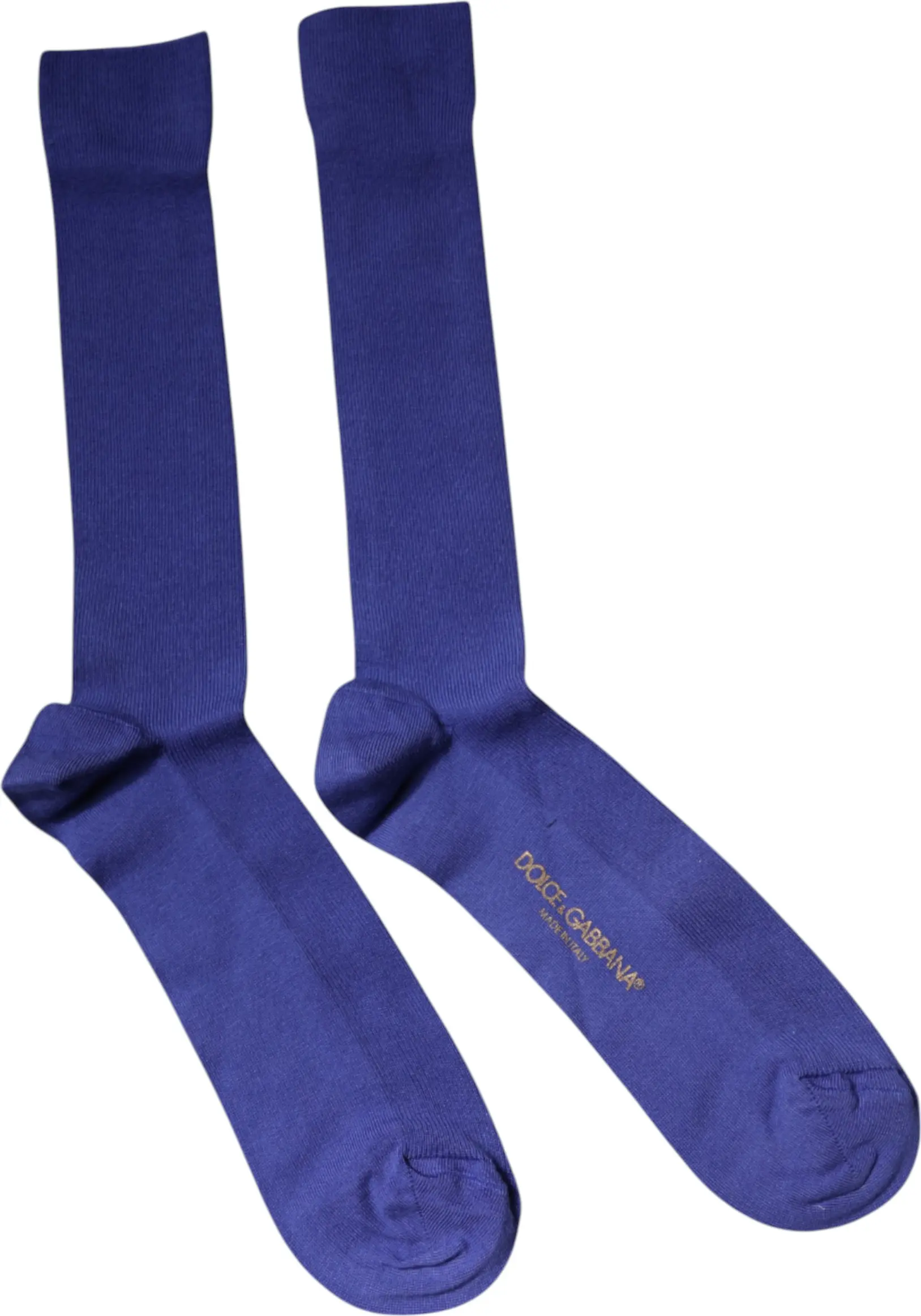 Purple Cotton Logo Over The Calf Socks