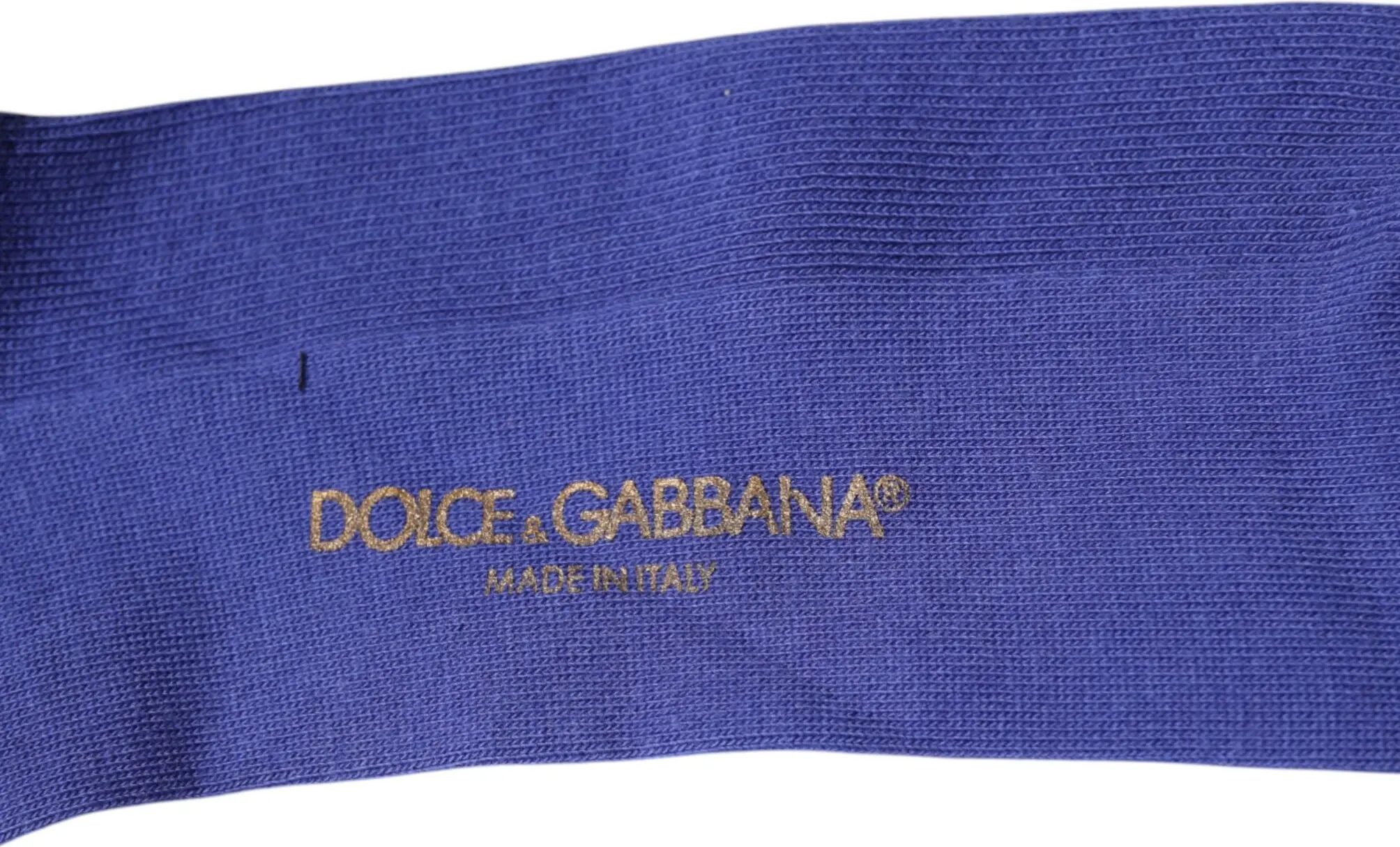 Purple Cotton Logo Over The Calf Socks