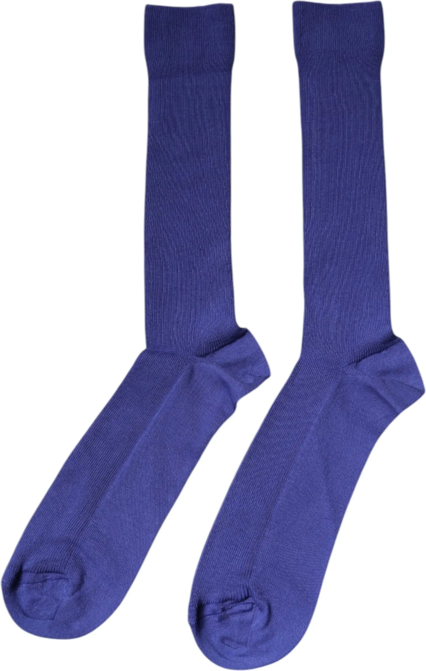 Purple Cotton Logo Over The Calf Socks