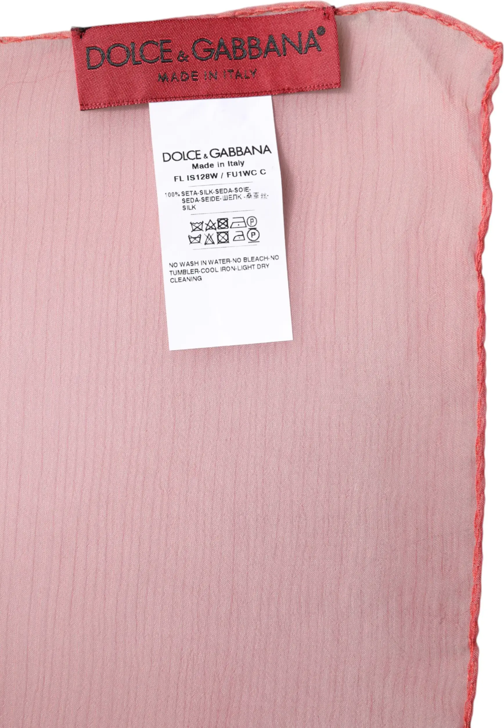 Wrap Shawl Dolce & Gabbana Pink Silk Rectangle Women Wrap Shawl Scarf