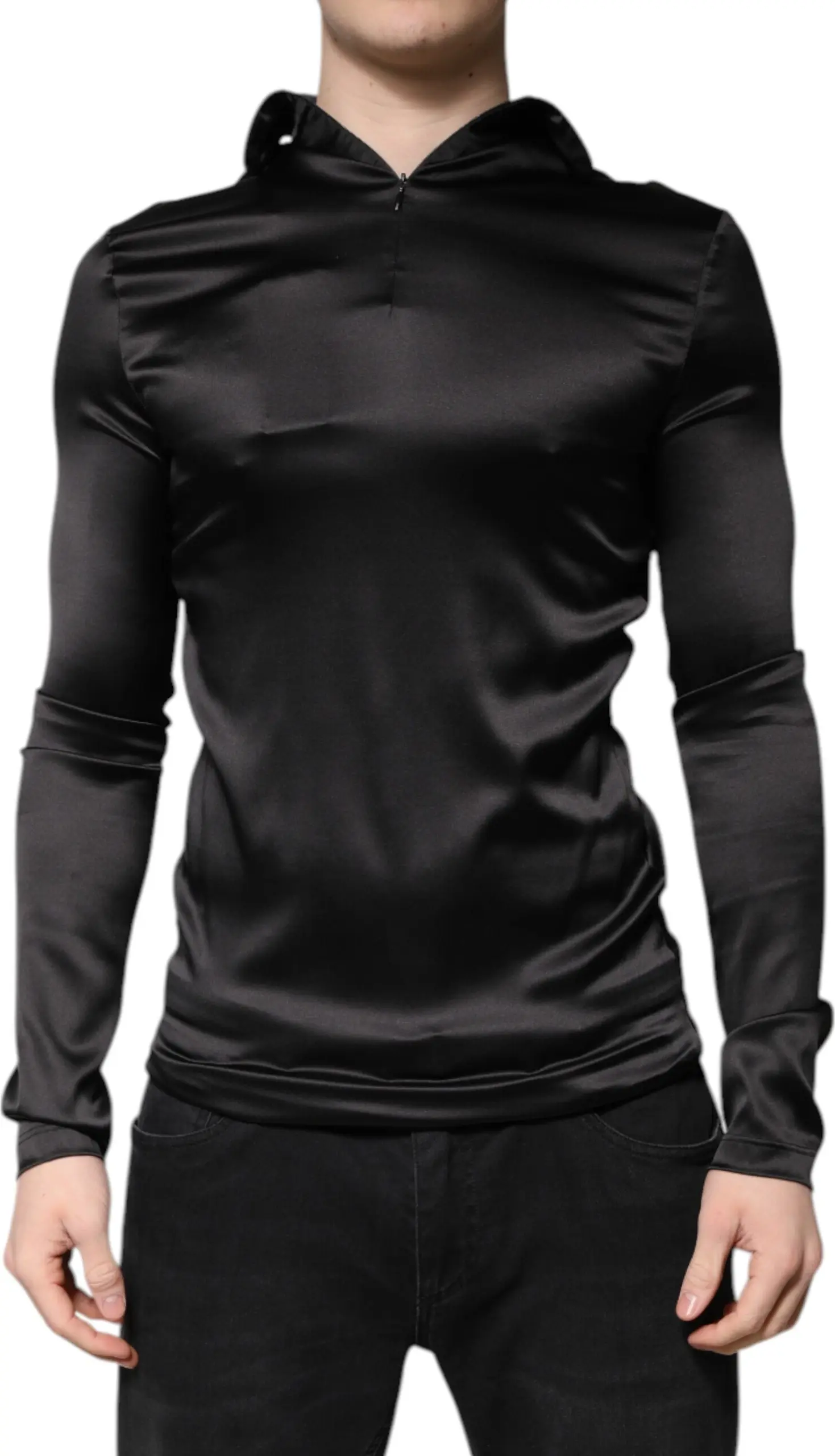Dolce & Gabbana Qora ipak turtlenek erkaklar uchun sviter
