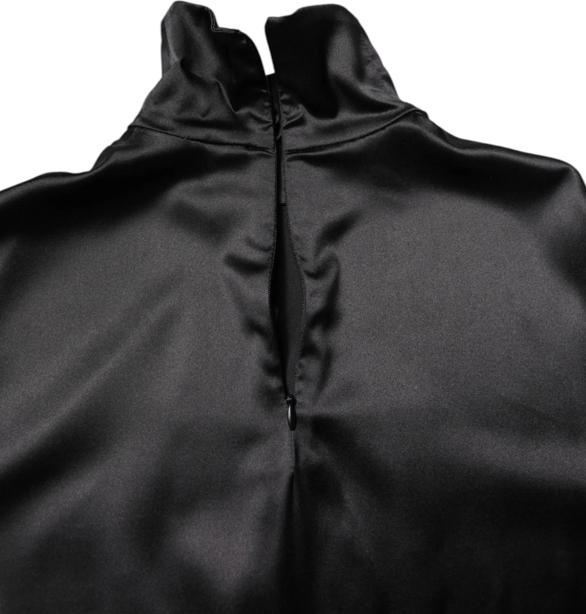Dolce & Gabbana Black Silk Turtleneck Men Pullover Sweater