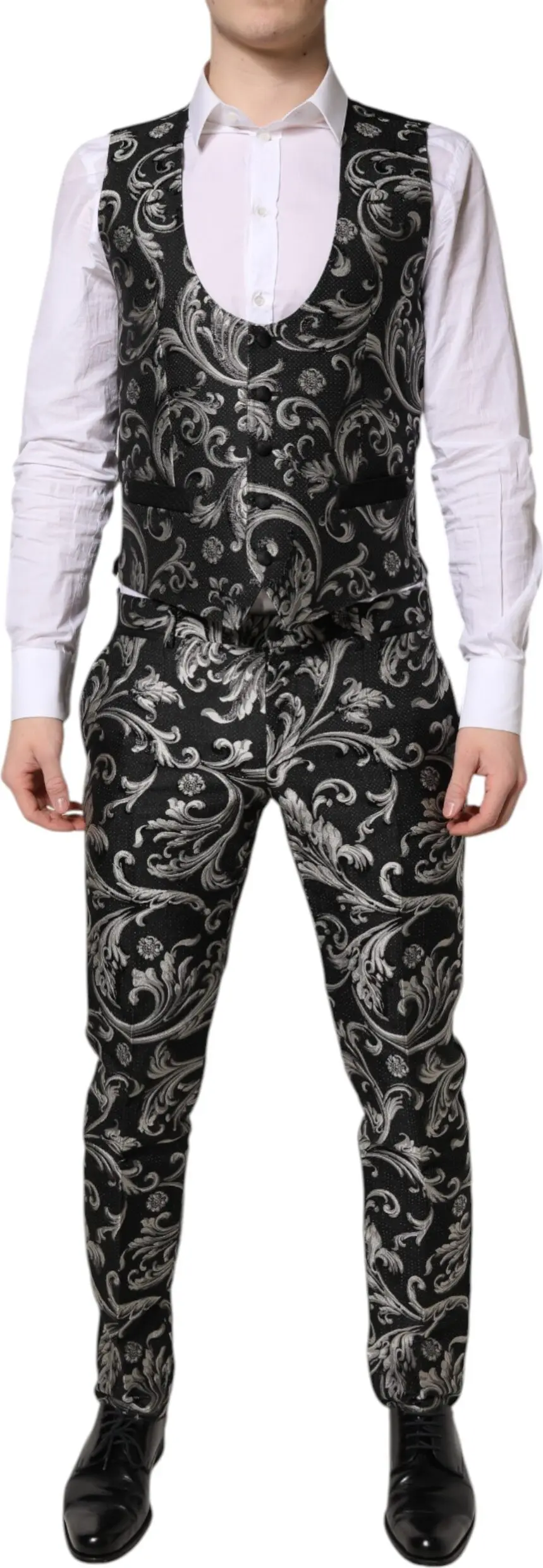 Костюм черный серый MARTINI Jacquard