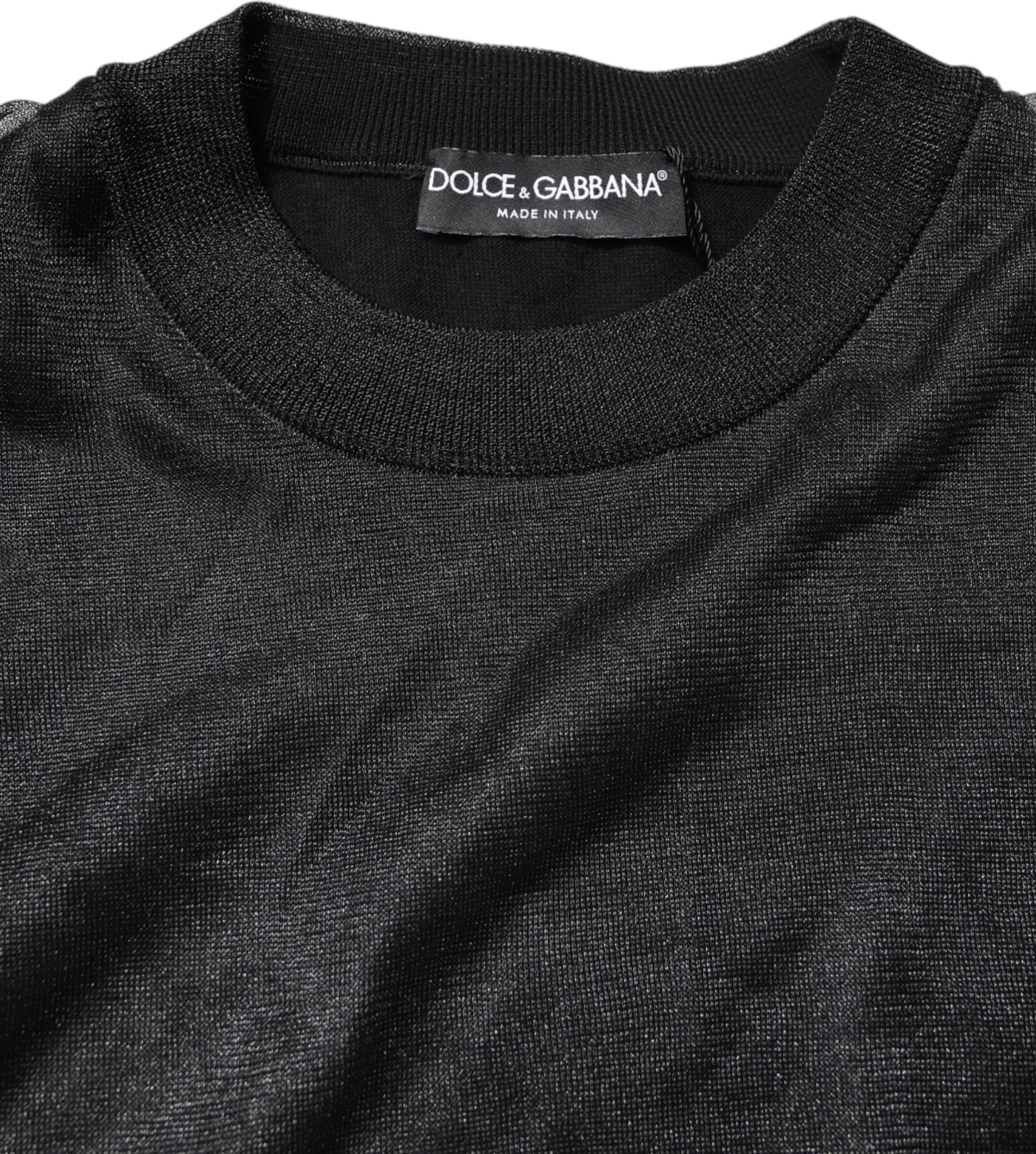 Джемпер с круглым вырезом Dolce & Gabbana с черным логотипом