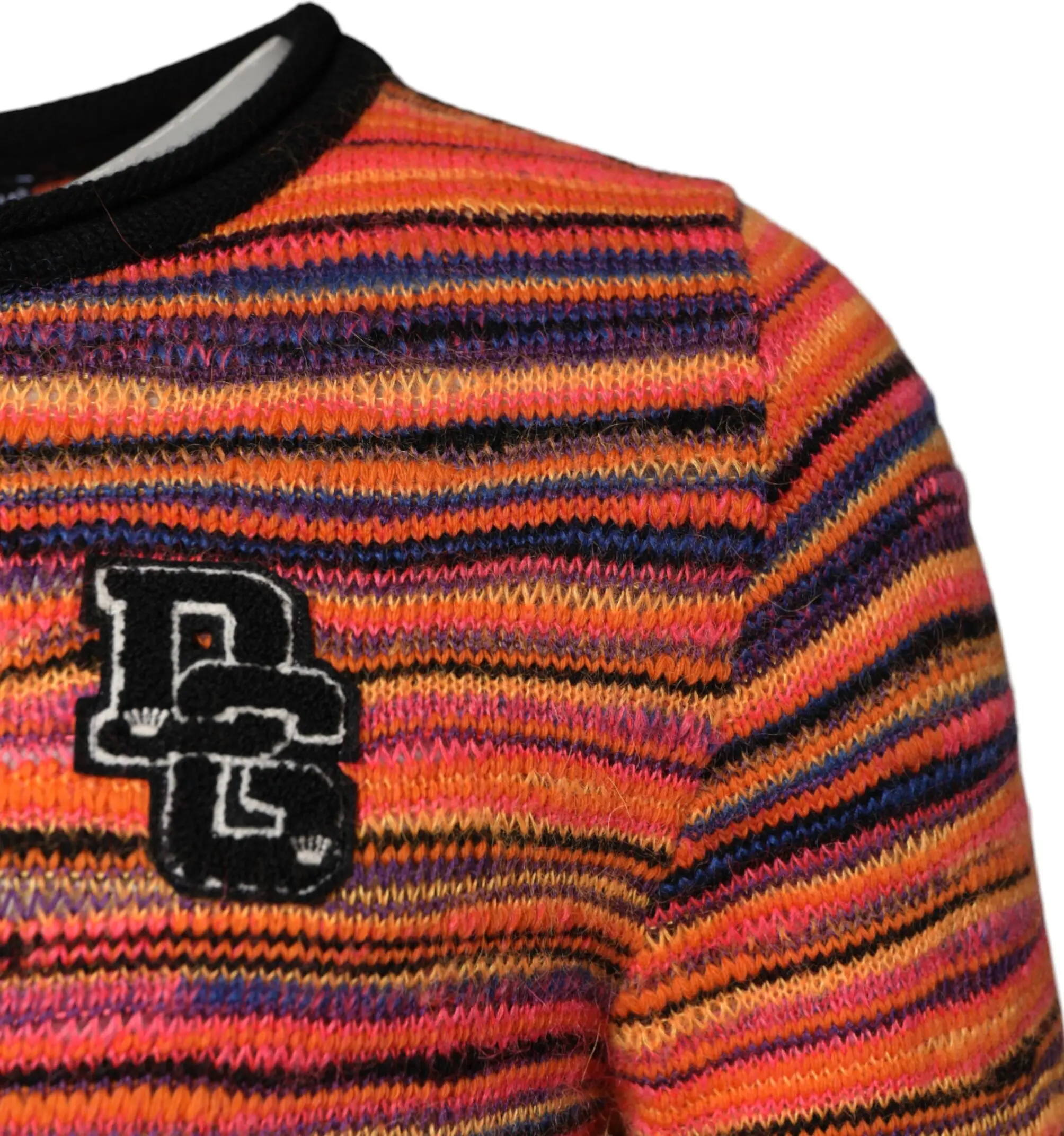Dolce & Gabbana Multicolor Wool DGLogo Knit Pullover Sweater