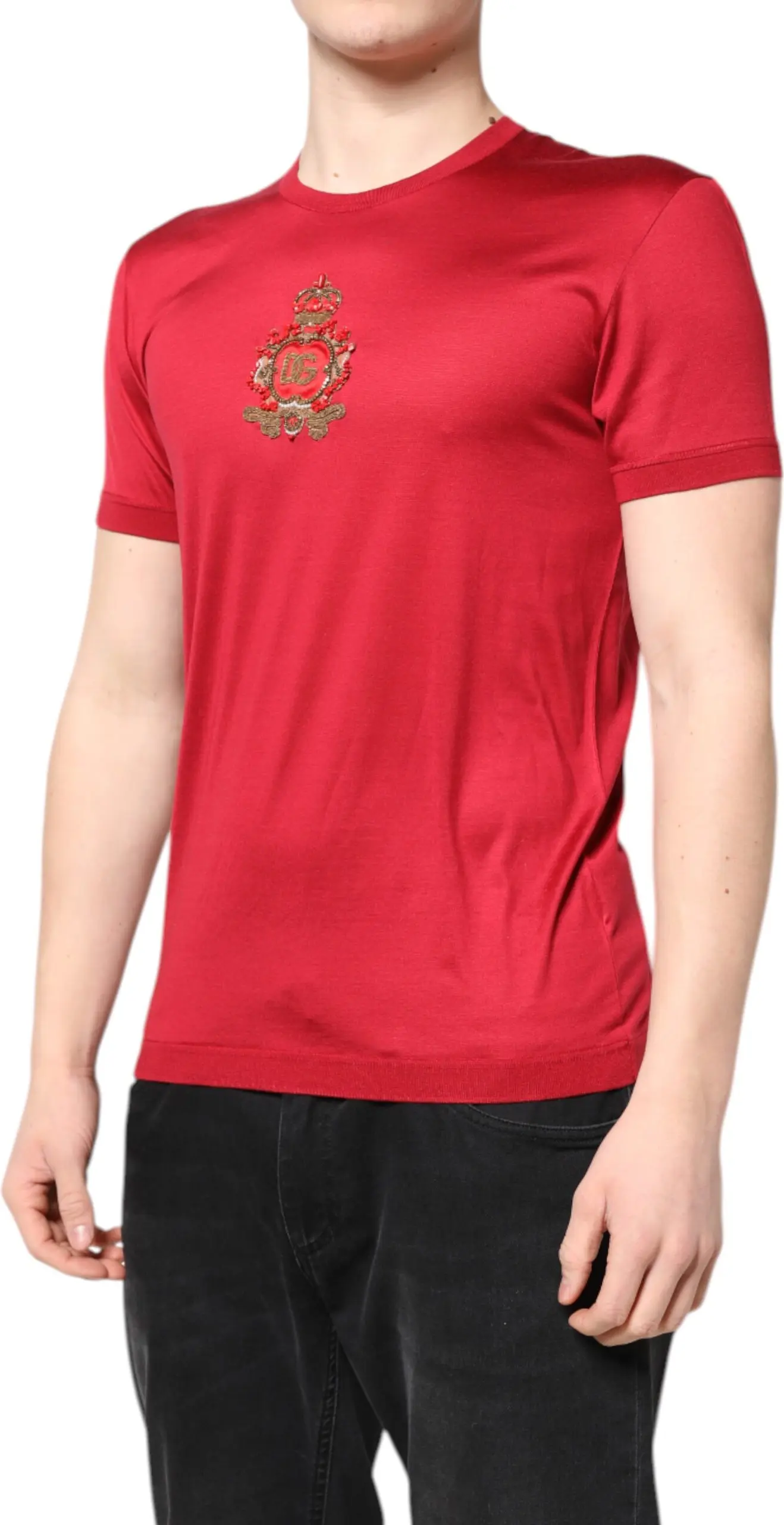 T-shirt Dolce & Gabbana Red Silk