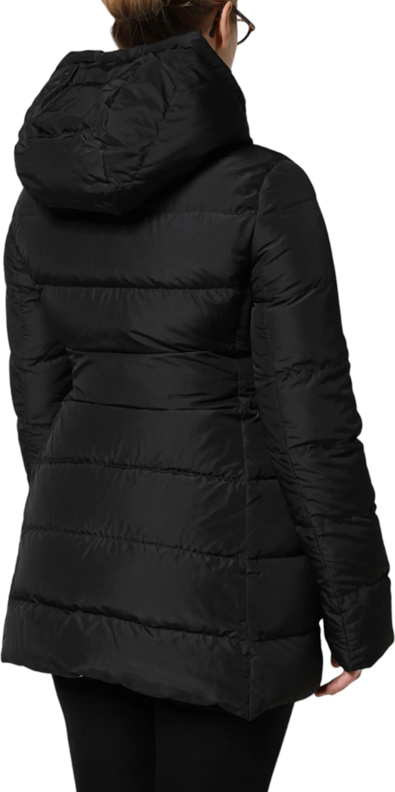 Black Puffer Hooded Zip Reversible Jacket Dolce & Gabbana