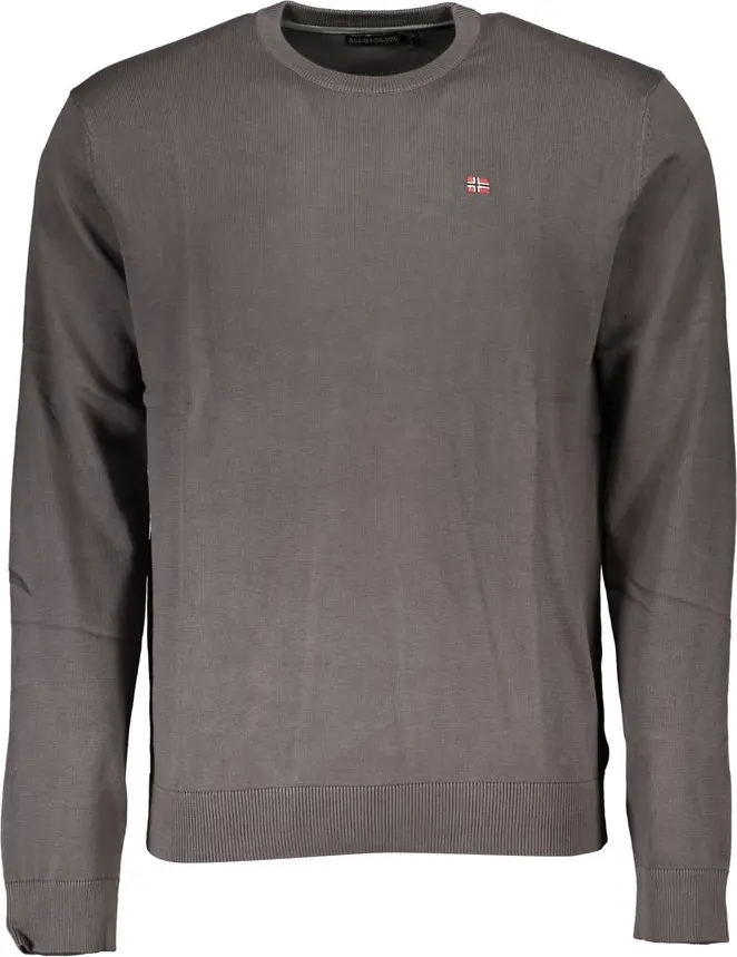 Gray Cotton Men Sweater Napapijri