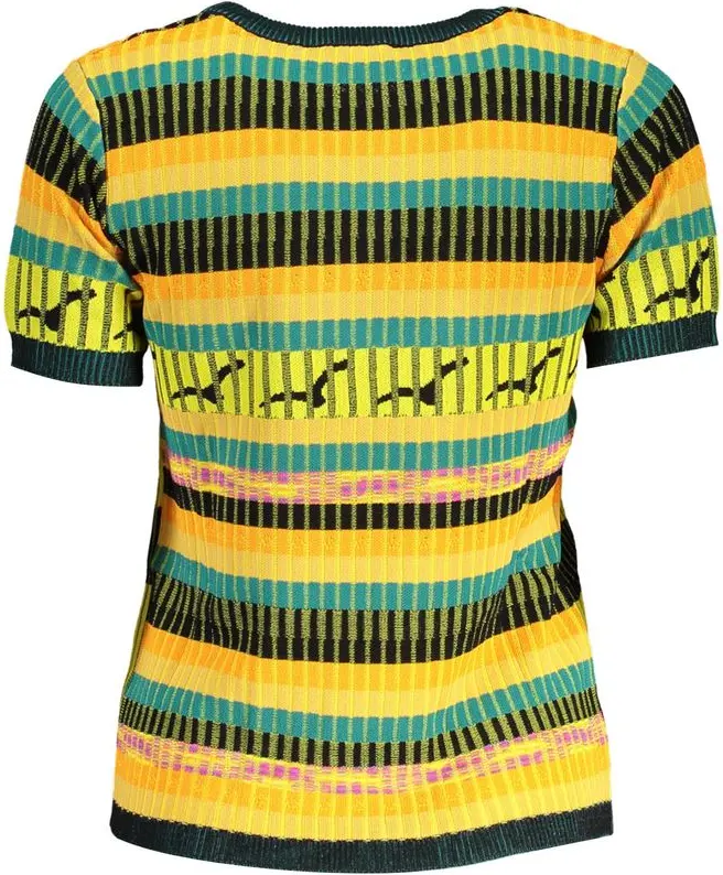 Yellow Viscose Women Sweater