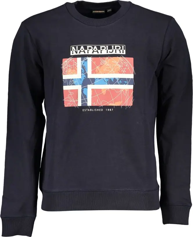 Sweater Napapijri Blue Cotton Men