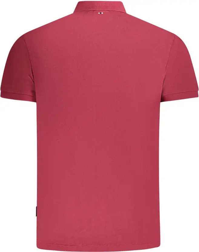 Red Cotton Men Polo Shirt