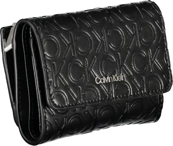 Кошелек Calvin Klein Sleek Black с двумя отделениями