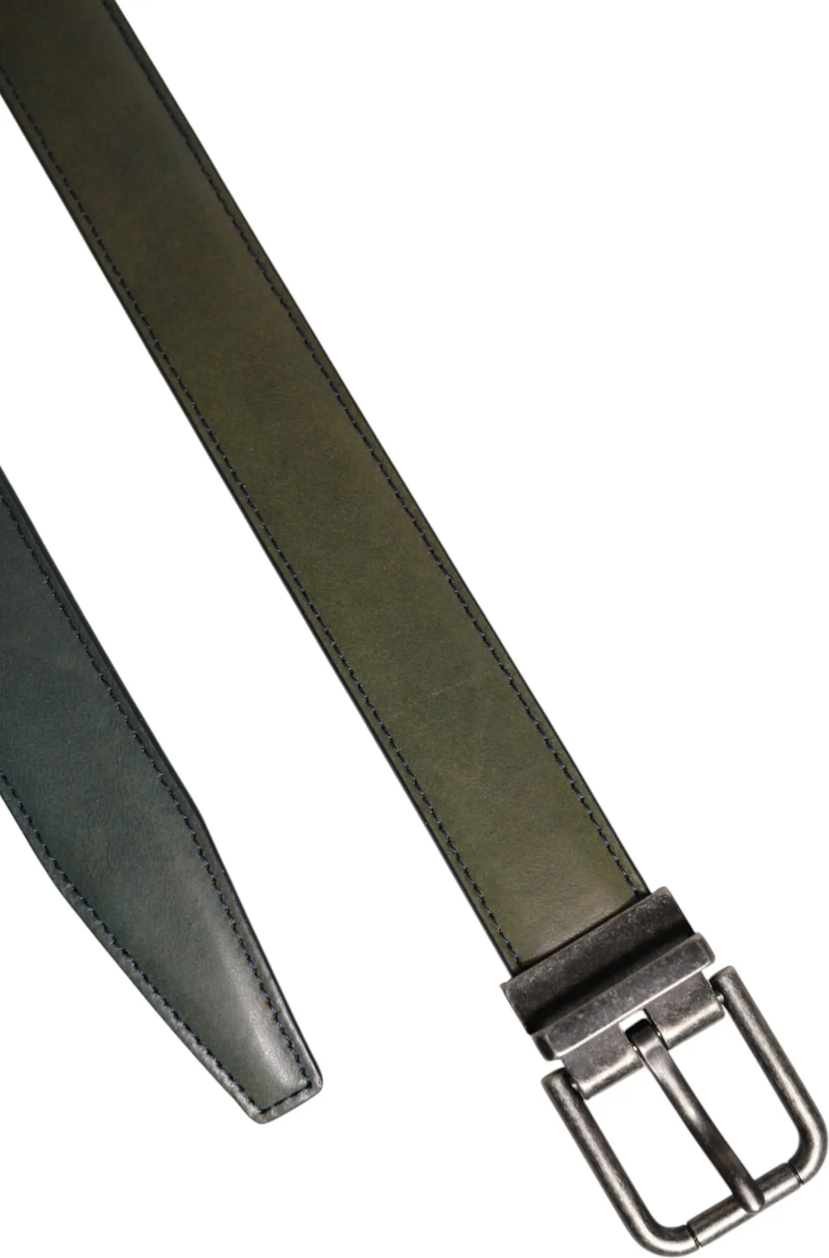 Belt Dolce & Gabbana Green Classic Leather Metal Buckle Belt