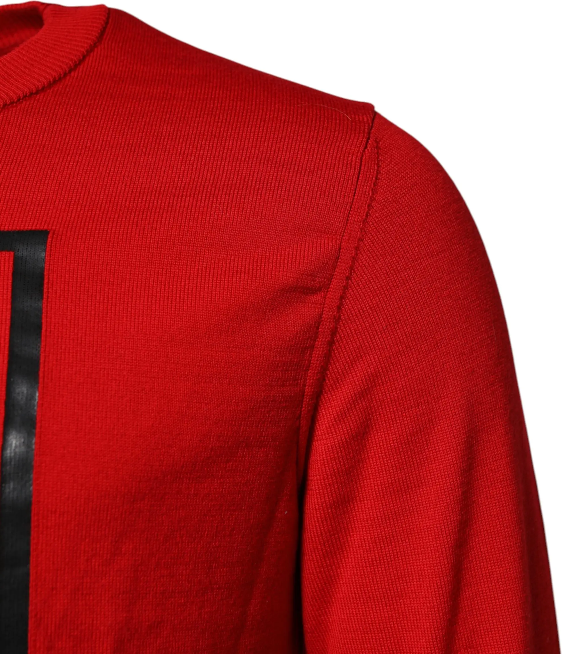 Dolce & Gabbana qizil ko'zli, yumaloq yoqali pullover sviter