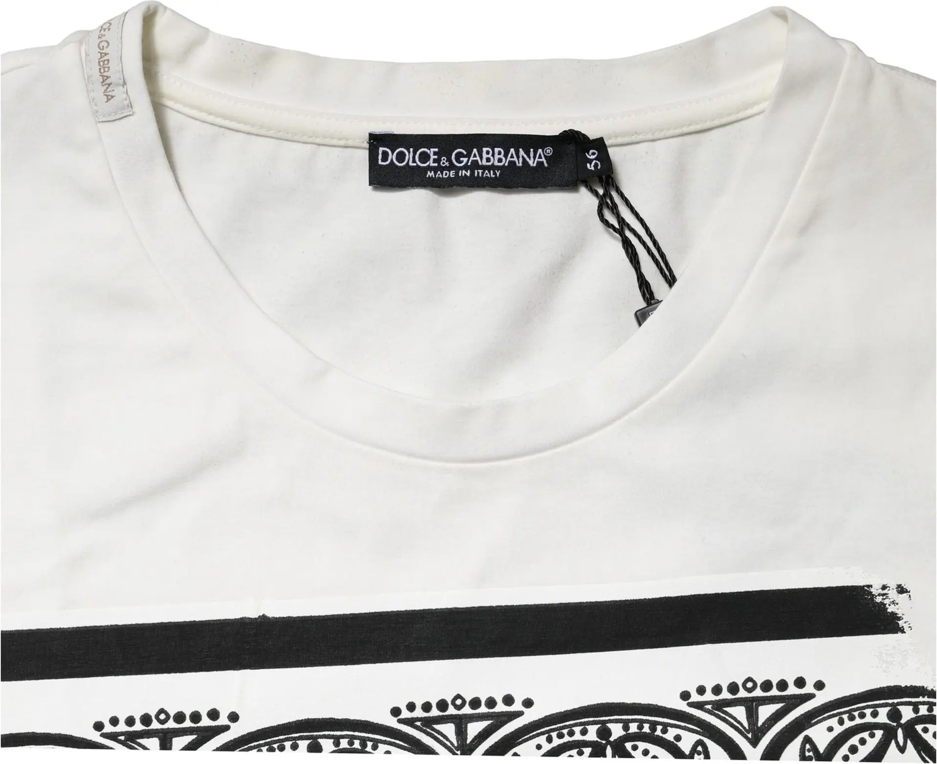 Oq bandana paxta krujeval T-shirt Dolce & Gabbana
