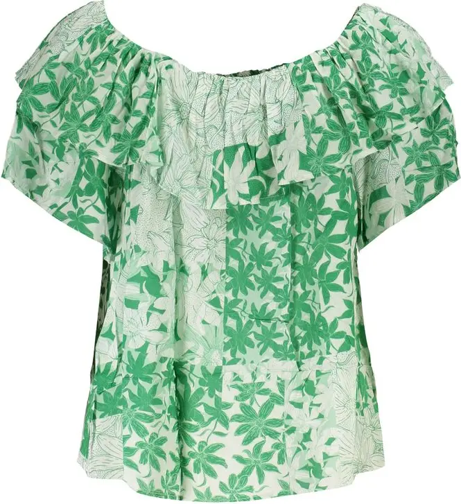 T-Shirt Desigual Green Cotton Women T-Shirt