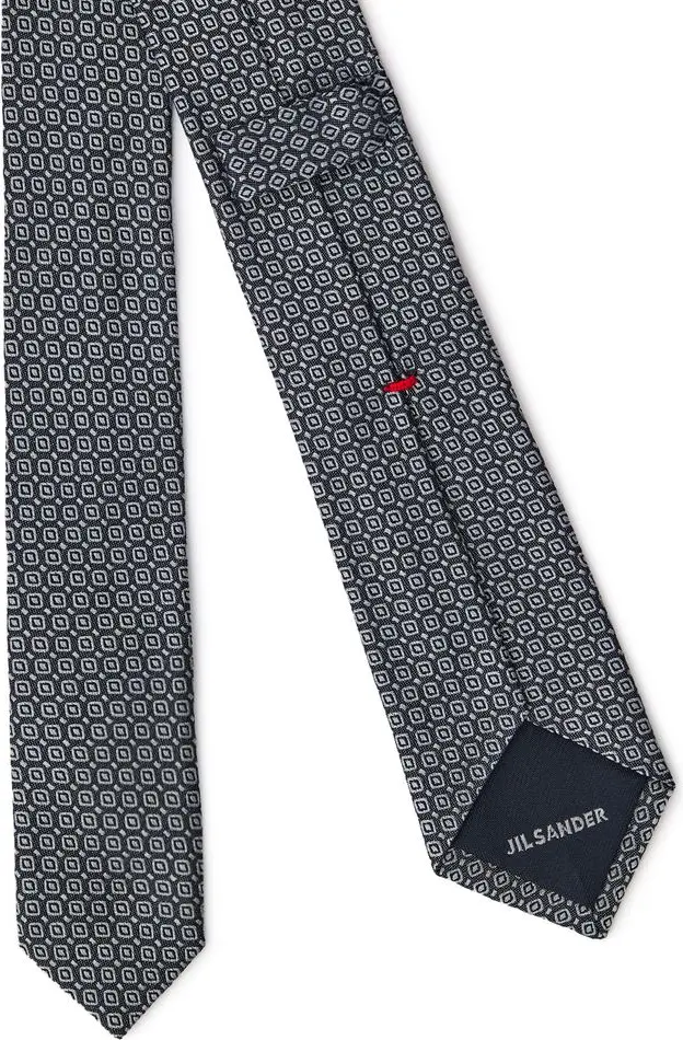 Jil Sander Qora ipak galstuk
