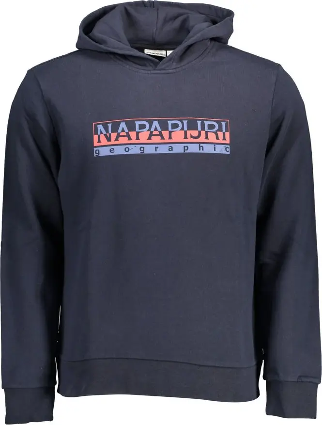 Blue Cotton Men Sweater Napapijri