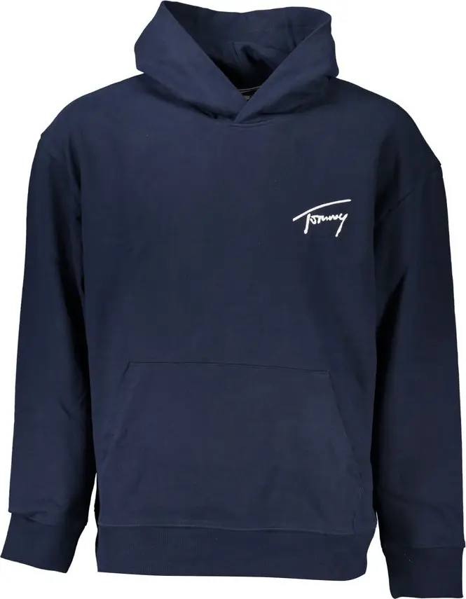 Tommy Hilfiger ko'k rangli paxta sweatshirt erkaklar uchun