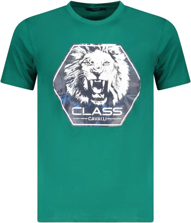 Cavalli CLASS yashil paxta futbolka