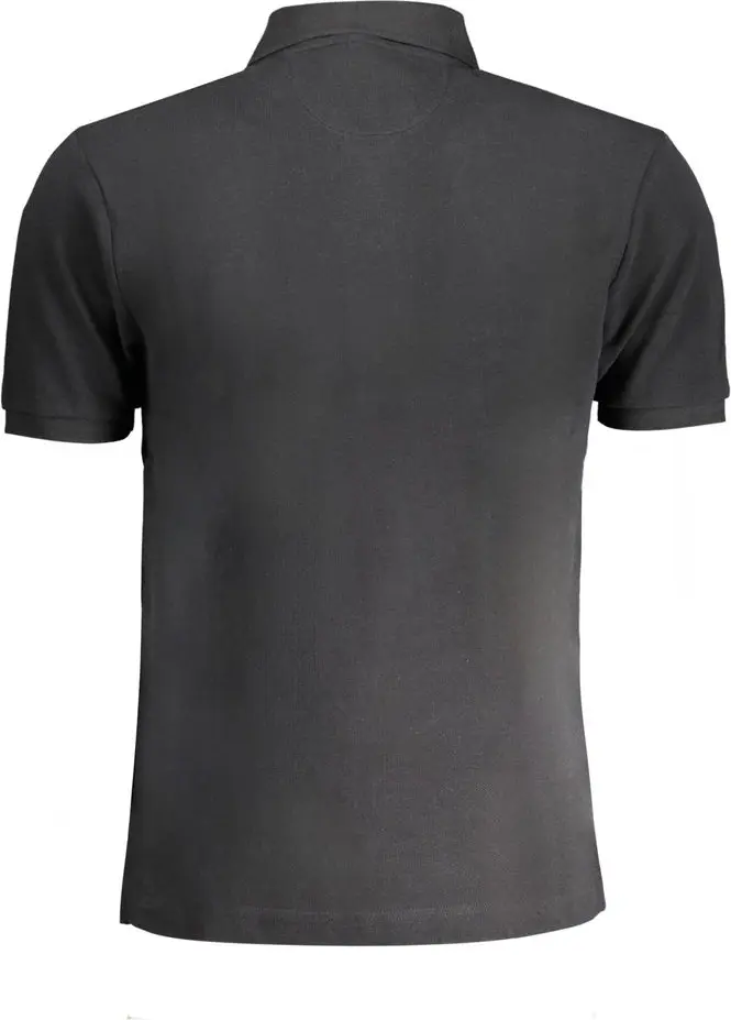 La Martina Black Cotton Polo Shirt