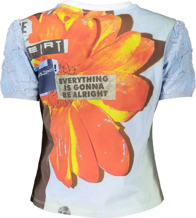 Футболка Desigual из синего хлопка