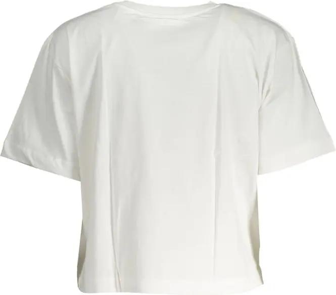 White Cotton Women T-Shirt