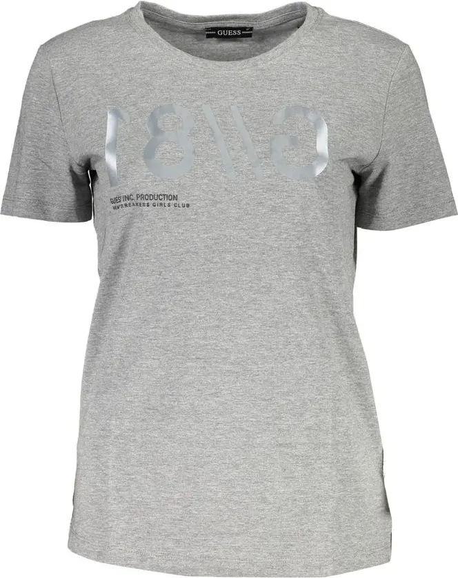 Gray Cotton T-Shirt Guess Shoes
