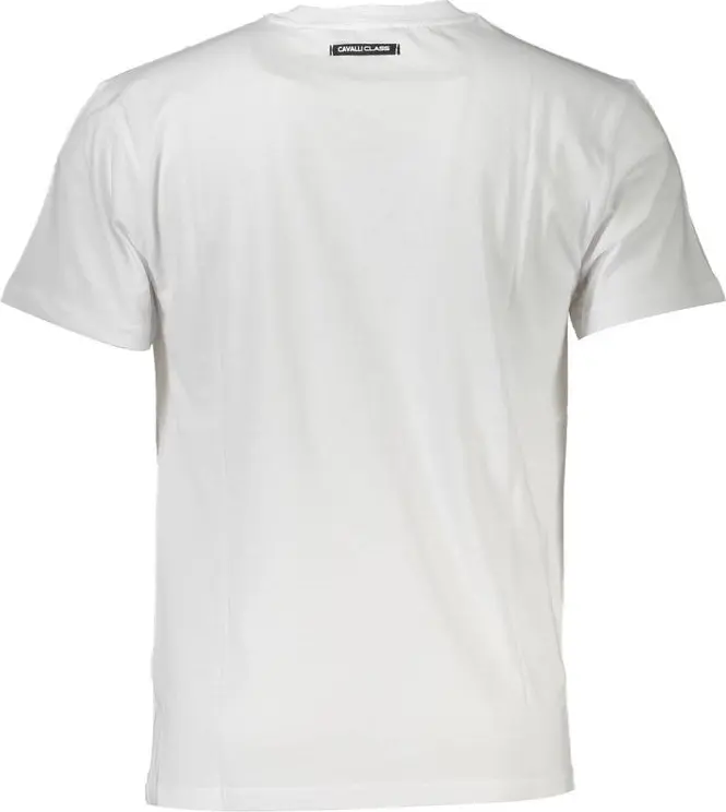 White Cotton T-Shirt cavalli CLASS